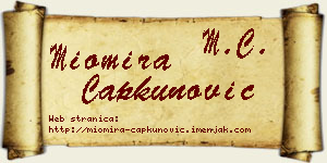 Miomira Čapkunović vizit kartica